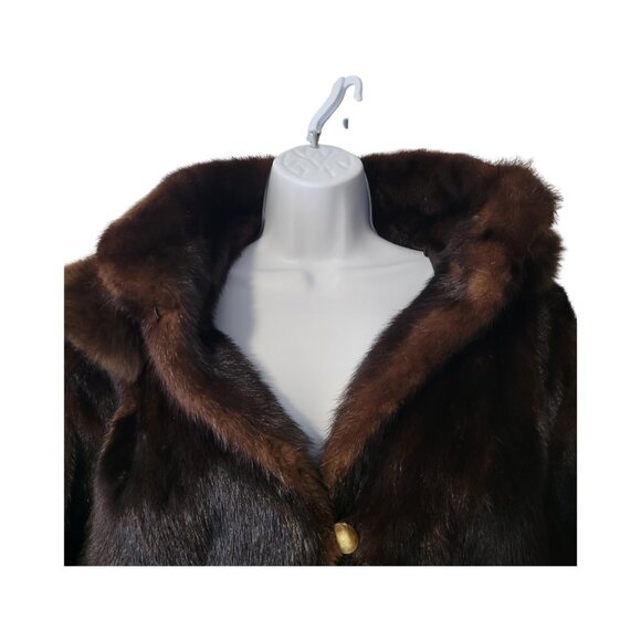 M Solomon Vintage Bemberg hooded fur coat - Picture 3 of 12